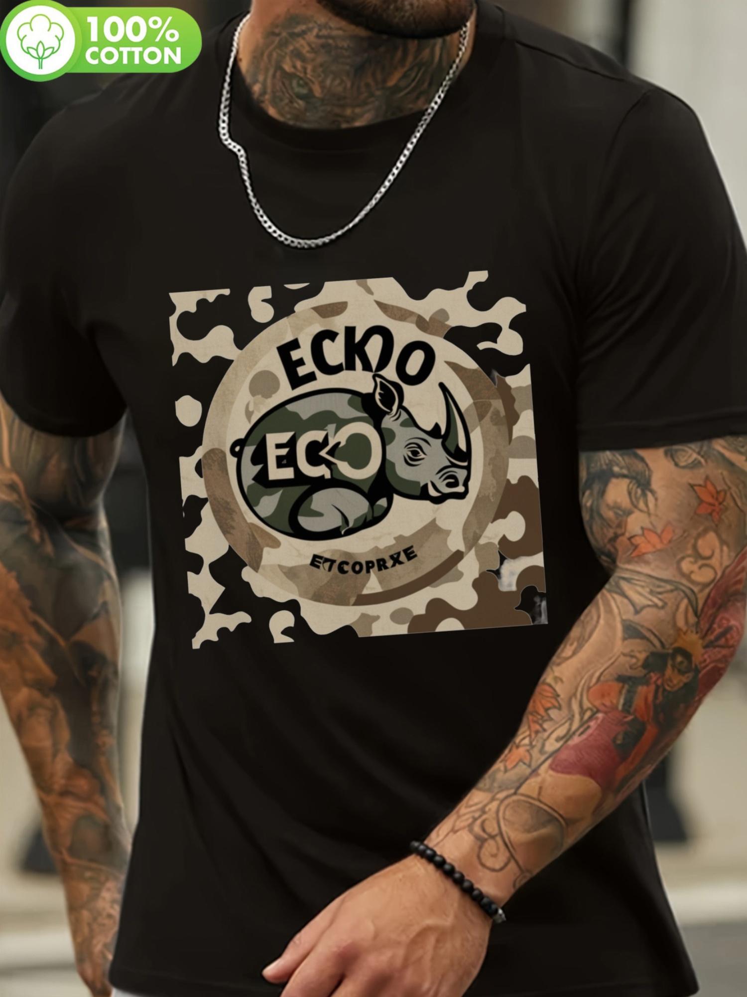 Ecko Unltd Black Camouflage T-shirt with Logo - Regular Fit XL