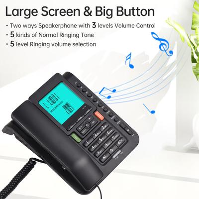 Ledningsfastnettelefon Skrivebordsfastnettelefon Telefon DTMFFSK Dobbelt System Én Knap Hukommelsestast Support