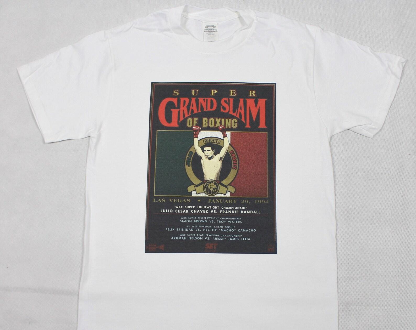 Julio Cesar Chavez Vs Frankie Randall fight poster White T-Shirt sizes available S-3XL XL