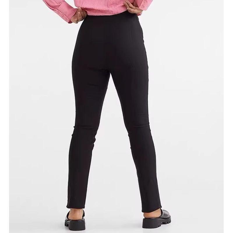 

Export H Home Silm Slim Looking Easiest for Match Fall and Winter New Arrival Easiest for Match Black Slit High Waist Tight Bottoming Casual Pants Black L(40)