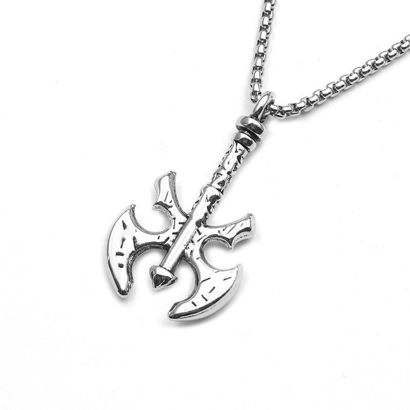 2025 Stainless Steel Cross Pendant Necklace for Men and Women - Trendy Retro Religious Design