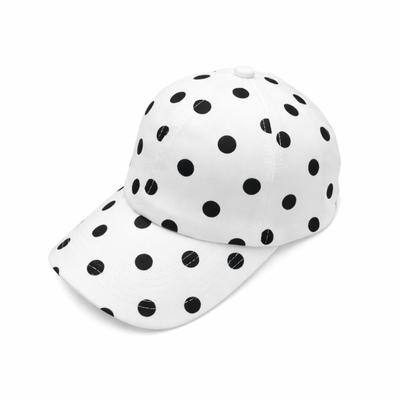 Korean Style Soft-Top Polka Dot Baseball Cap Adjustable Wide Brim Casual Hat Breathable Lightweight Peaked Cap For Women Men