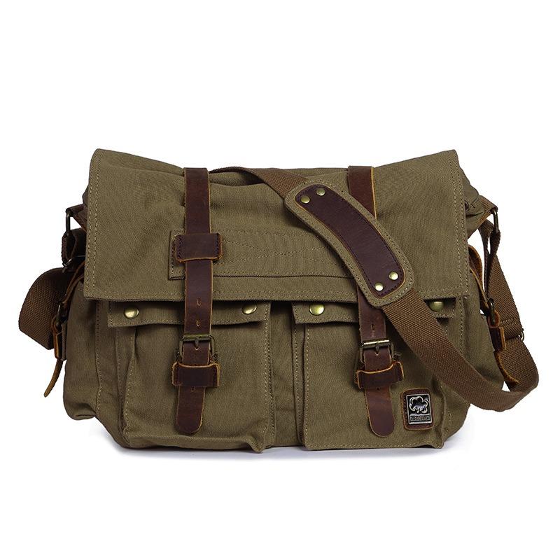 Men's Canvas Shoulder Bag Messenger Bag Casual Bag