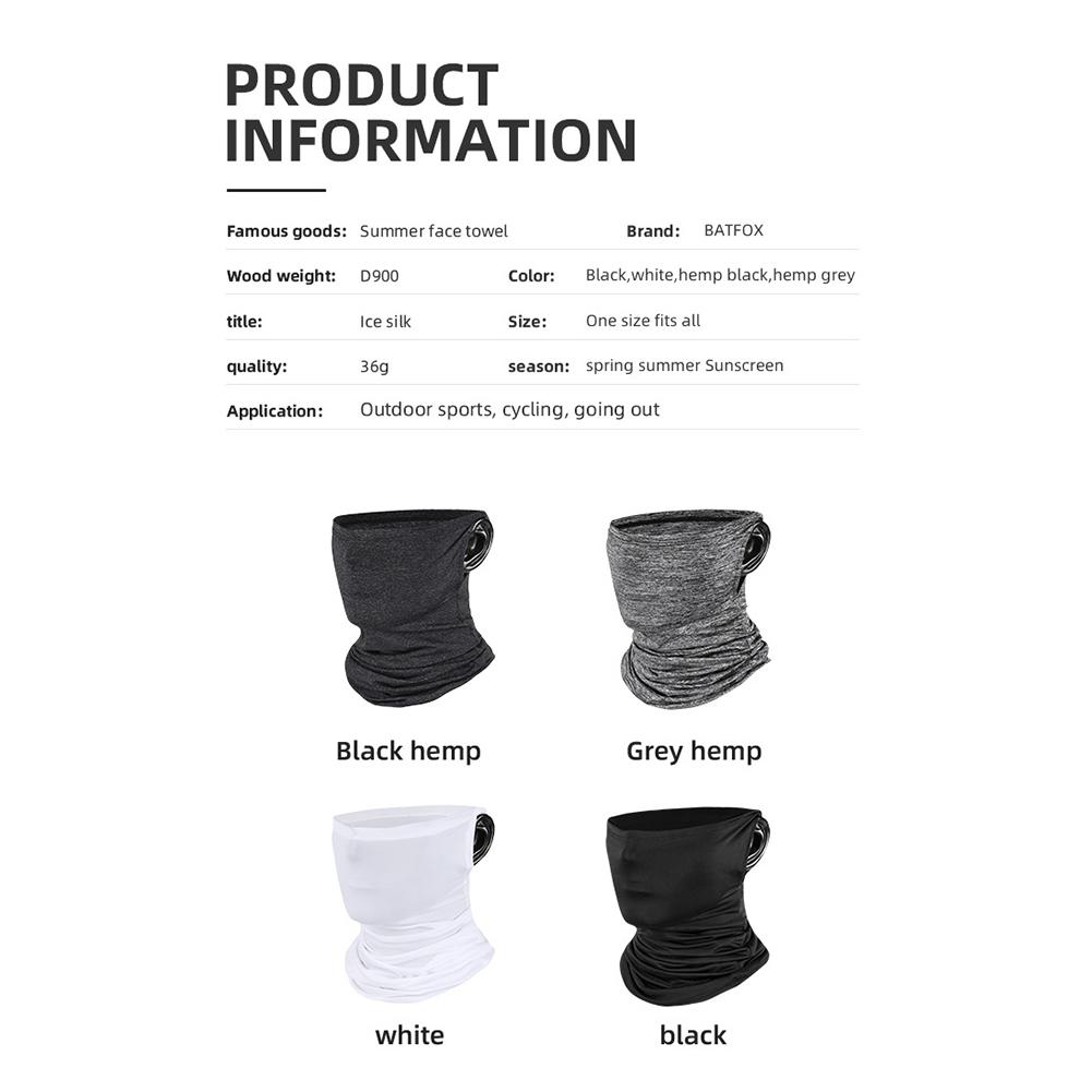 Women Sunshade  Mask Ear-mounted Breathable Headscarf For Outdoor Sports Cycling