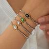 Gold Plated Emerald Cubic Zirconia Tennis Chain Bracelet