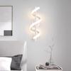 Modern Minimalist LED Spiral Wall Light - Warm Soft Bedroom Decor & Aisle Illumination