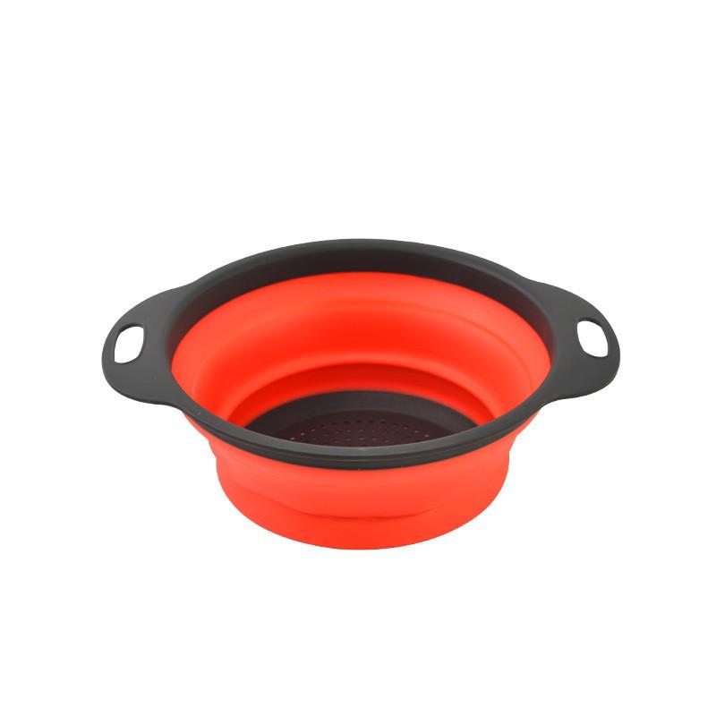 Foldable Silicone & PP Multifunctional Kitchen Drain Basket for Fruits & Vegetables