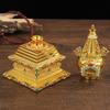 Tibetische Legierung Sarira Stupa Reliquienhalter Schmuckstück für Hausaltar Display