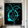 High Quality Waterproof Shower Curtain Fun Dance Art Print Bathroom Decor Liner Novelty Curtain for Modern Home Bathroom Accesso
