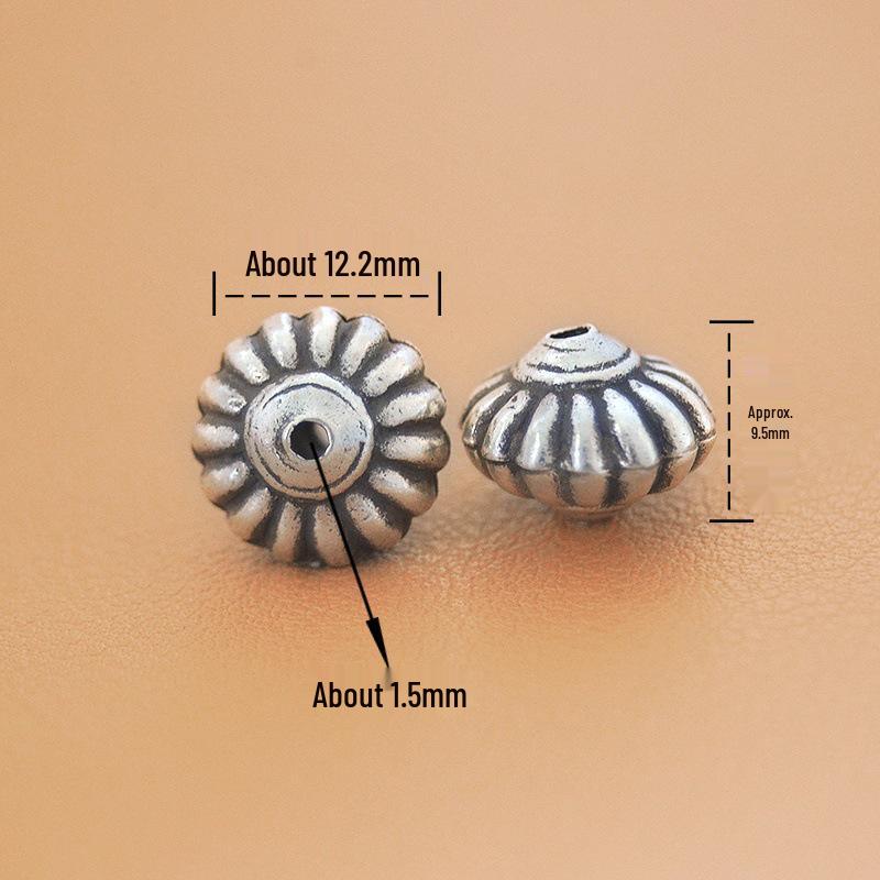 Chiang Mai Retro Flying Saucer Beads Women s Bracelet - Handmade Silver Ethnic Style Accessories