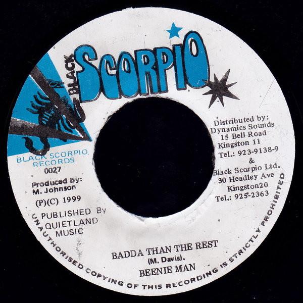 

7inch Record BEENIE MAN Badda Than The Rest NONE 1999 Jamaica Reggae Ska Dub Used