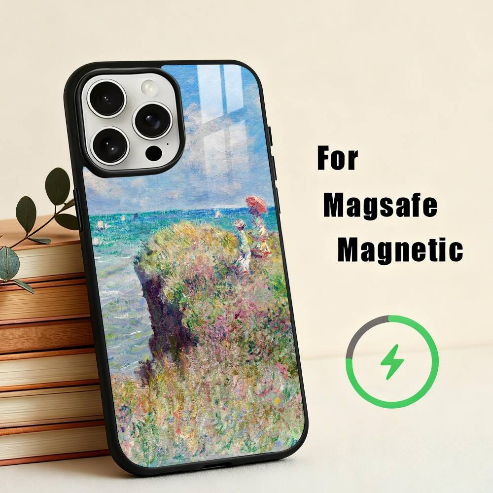 

C-Claude-M-Monet-T Phone Case For iPhone 17,16,15,14,13,12,Plus,Pro,Max for Magsafe Magnetic Wireless Charging iPhone14PROMAX