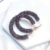 Crystal Hoop Earrings For Women C-shaped Punk Brincos Fashion Jewelry Bijoux Geometric Circle Loop Earring pendientes mujer