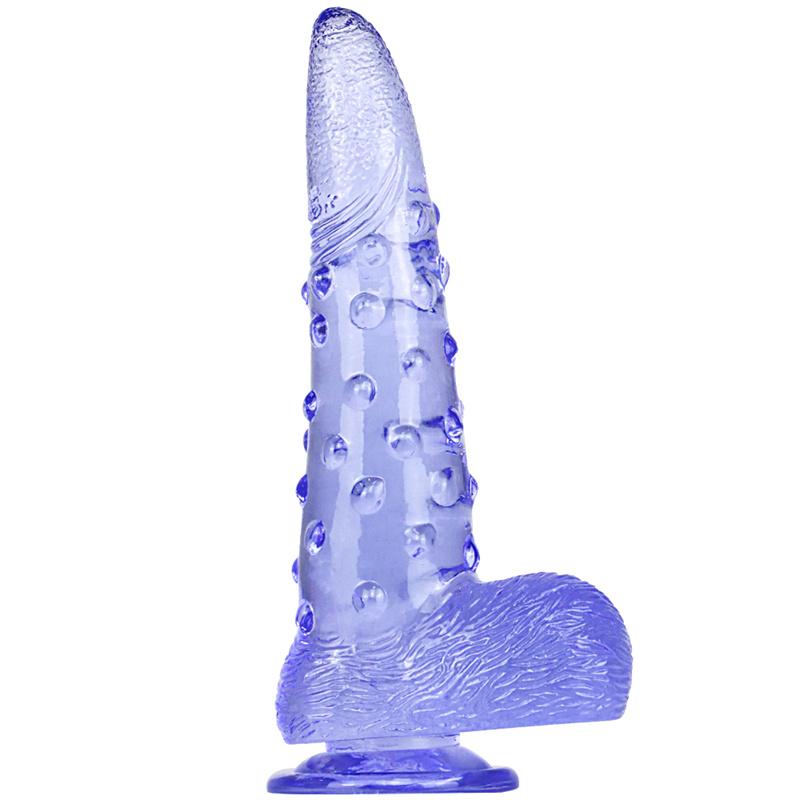 Female Artificial Corn Penis Crystal Transparent Dildo Adult Female Masturbation Stick