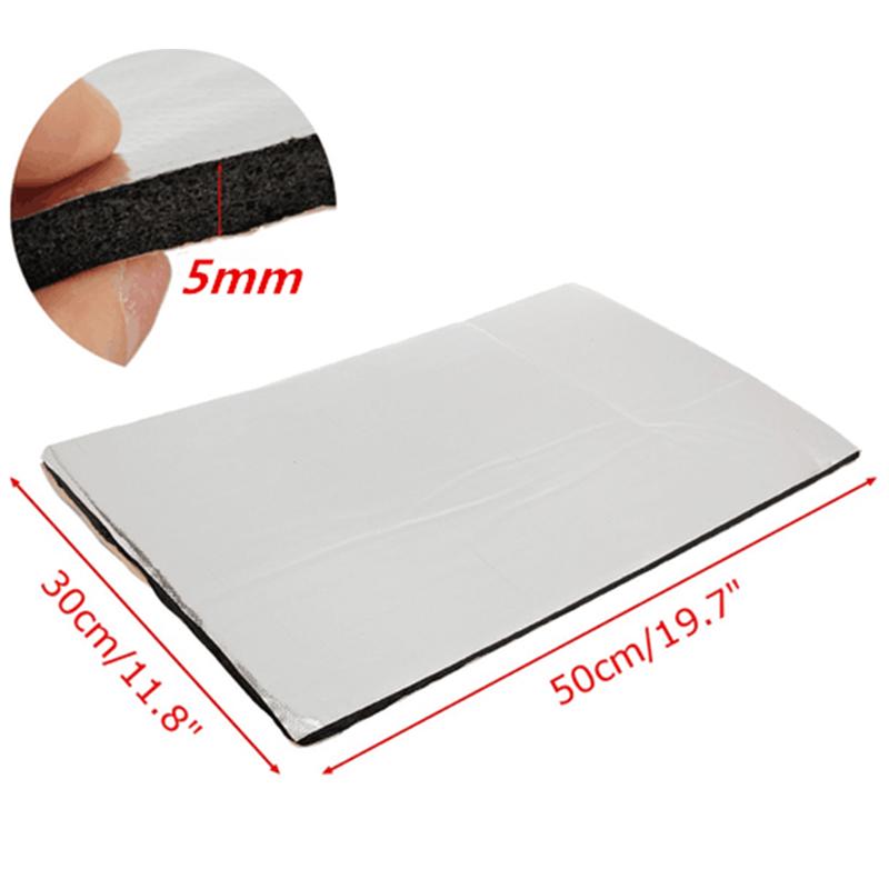 12Pcs 5mm Silver Car Soundproofing And Thermal Insulation Pads For Doors Roofs Firewalls Engine Bays