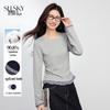 Women's Plaid Lace Patchwork Long Sleeve Fake Two-Piece T-shirt