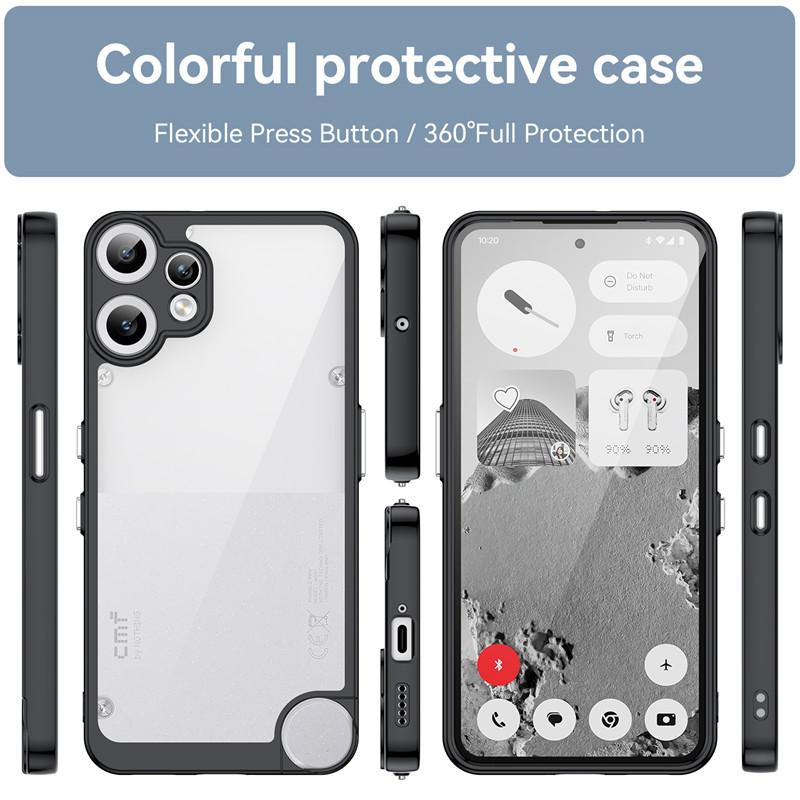 For Nothing CMF Phone 2 Pro Case Nothing CMF Phone 2 Pro Cover Funda Shockproof Clear PC + TPU Silicone Protective Phone Cover
