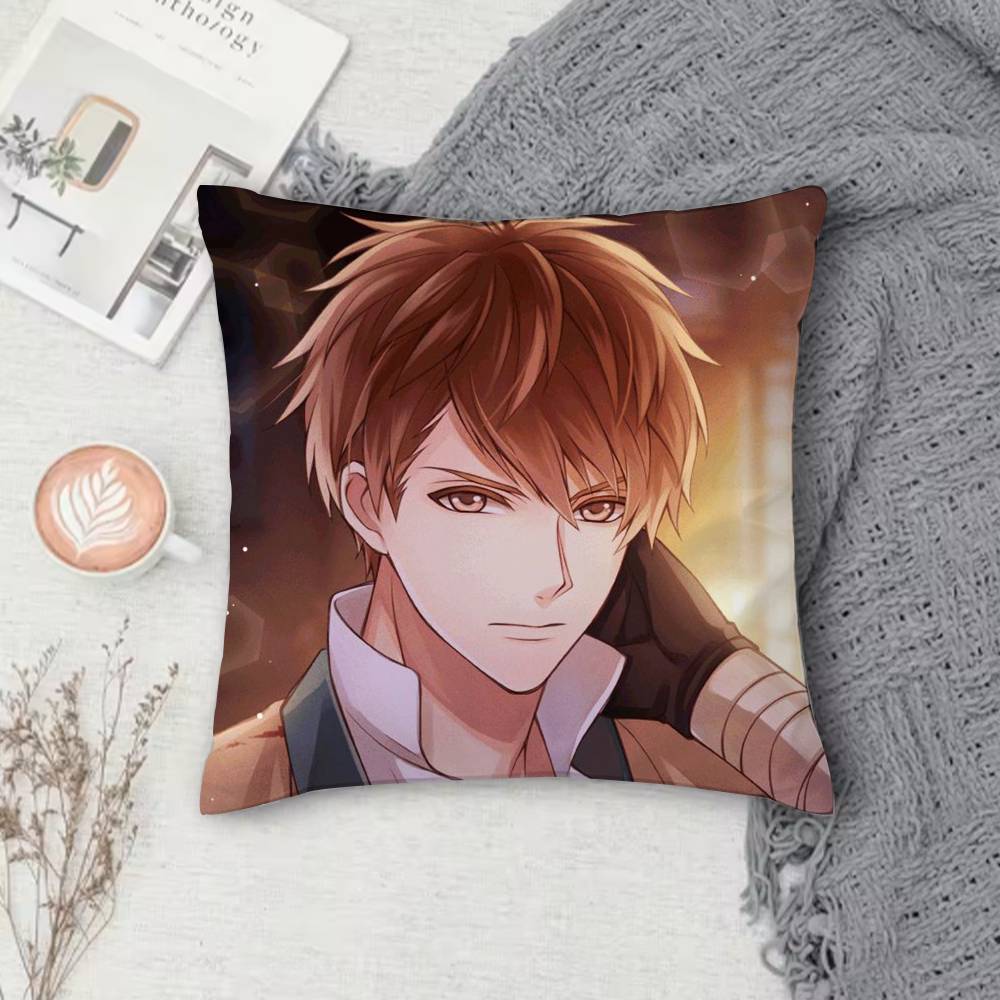 Ikemen Sengoku Romances Across Time Doublesided Printed Square Pillow Cover Decorative Cushion Cover for Sofa Bedroom Bedside