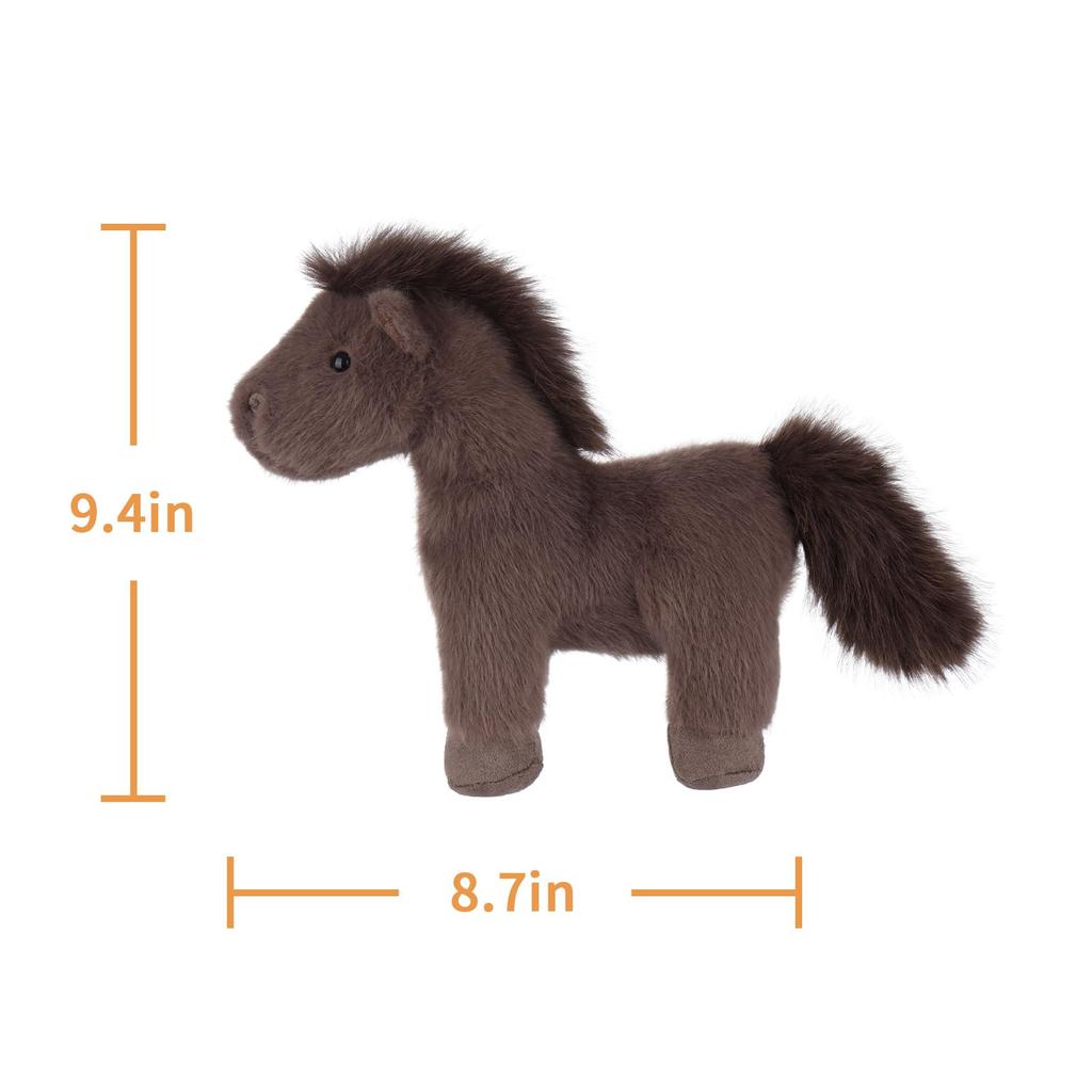 Apricot Lamb Wild Horse Brown Plush Soft and Fluffy Wild Horse Suitable for Boys and Girls - Toy, Cute, - Brown, 24cm,