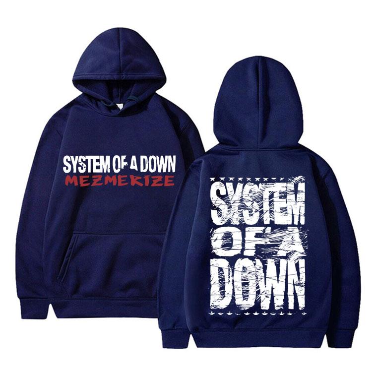 90s Vintage Rock Band System of A Down Mezmerize Print Hoodie Men Women Alternative Metal Music Sweatshirt Men's Gothic Hoodies