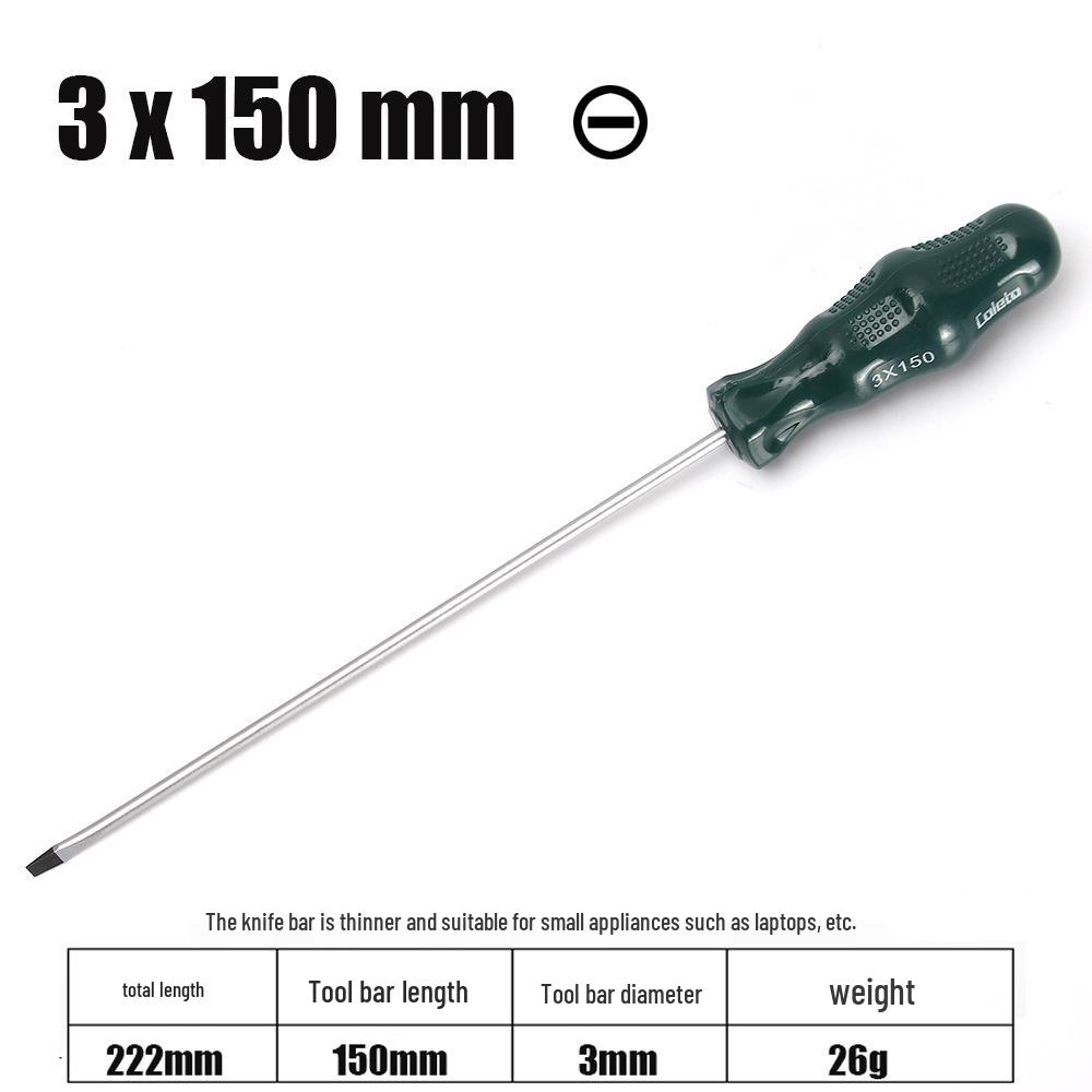 Industrial-Grade Magnetic Screwdriver Set: Extended Phillips & Slotted Heads for Household Use, Large & Small Sizes