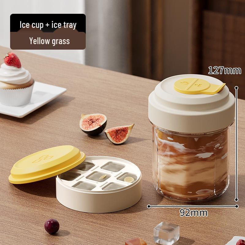 

Elegant Portable Cold Brew Cup with Ice Cube Mold for Stylish Summer Use 500ML