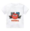 Red Ball 4 Print T-Shirt Geschenk Spielzeugladen Cartoon T-Shirt Mode Lässig Baby T-Shirts Süß Lustig Jungen Kurzarm Hip Hop Oberteile