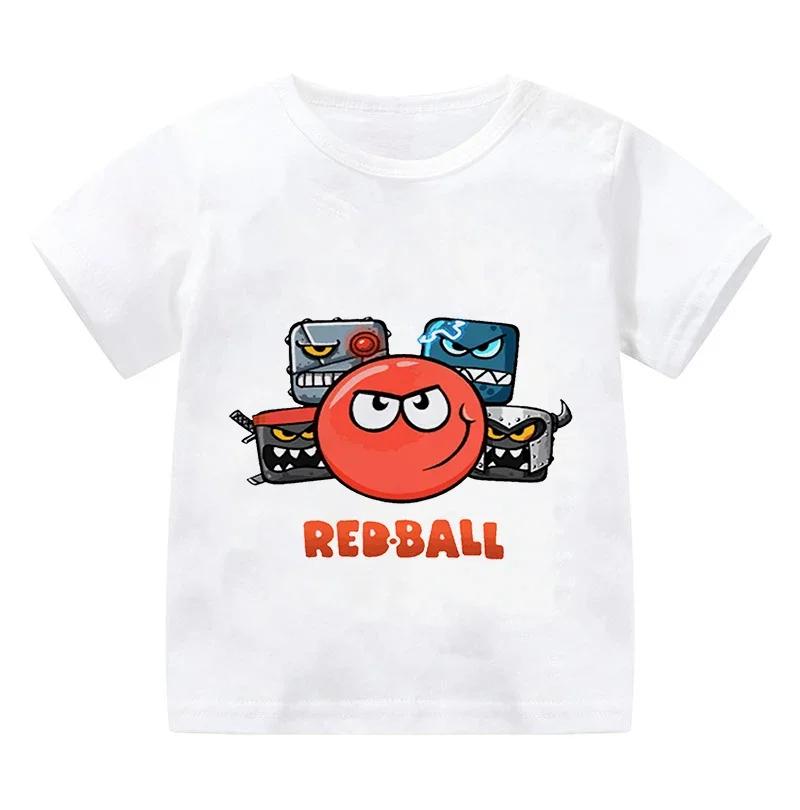 Red Ball 4 Print T-Shirt Geschenk Spielzeugladen Cartoon T-Shirt Mode Lässig Baby T-Shirts Süß Lustig Jungen Kurzarm Hip Hop Oberteile