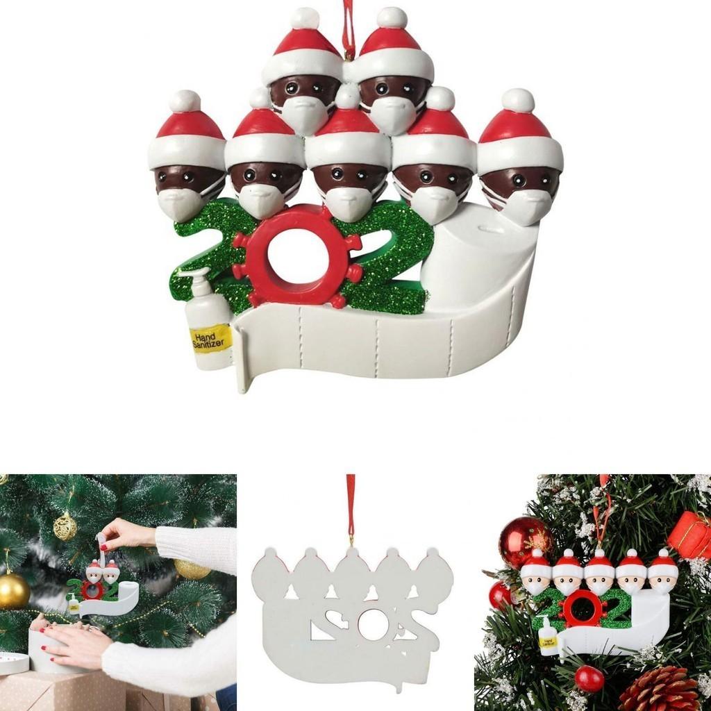 High Quality Pvc 2020 Xmas Christmas Tree Hanging Santa Pendants With Mask