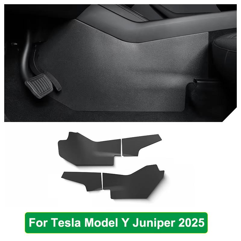For Tesla Model Y Juniper 2025 2026 Launch Center Console Side Anti Kick Mats Full Cover Pad Rear Seat Protection Mat TPE Cover