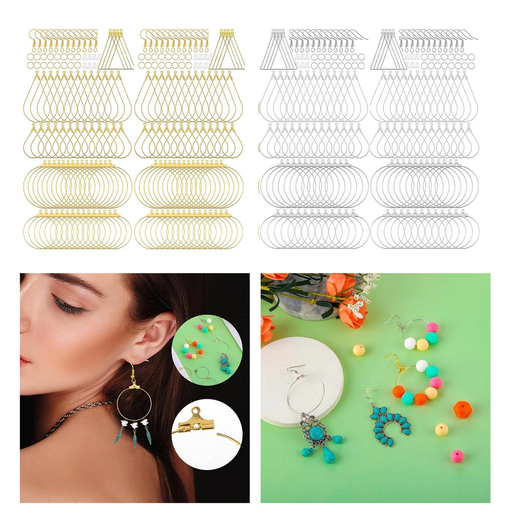 Professional Jewelry Makers Present 200Pcs Earring Hooks Jewelry Making Finding Suitable for Hand-making Ear Jewelry