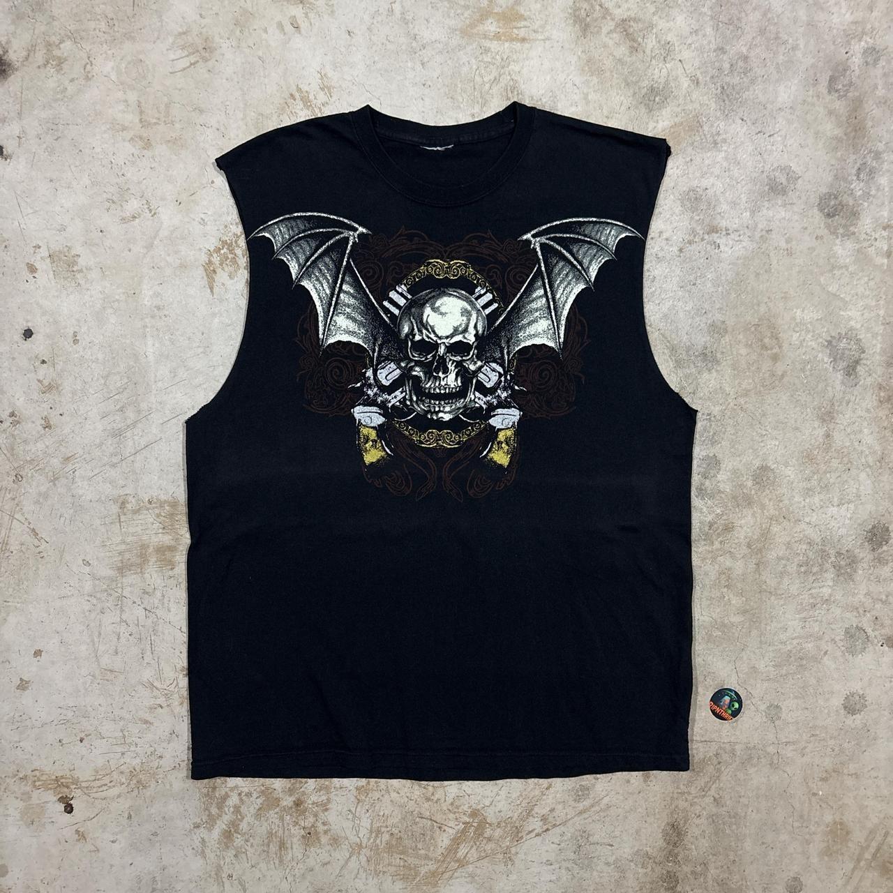 Y2K Avenged Sevenfold deathbat graphic sleeveless band tee Size XL Unisex T-Shirt XXXL
