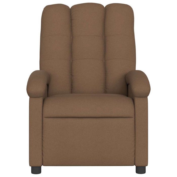 VidaXL Reclining Massage Armchair Brown Fabric 371743