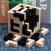 1PC 3D Educational Toy, Perfect Birthday Party Gift for Puzzle Lovers - Wooden Rubik's Cube Set for Brain Training and Spatial Reasoning