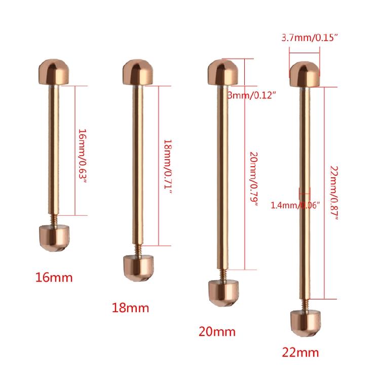 2Pcs Watch Strap Screw Tube Rods Friction Pin Clasp Bracelet Fixng for Wristband