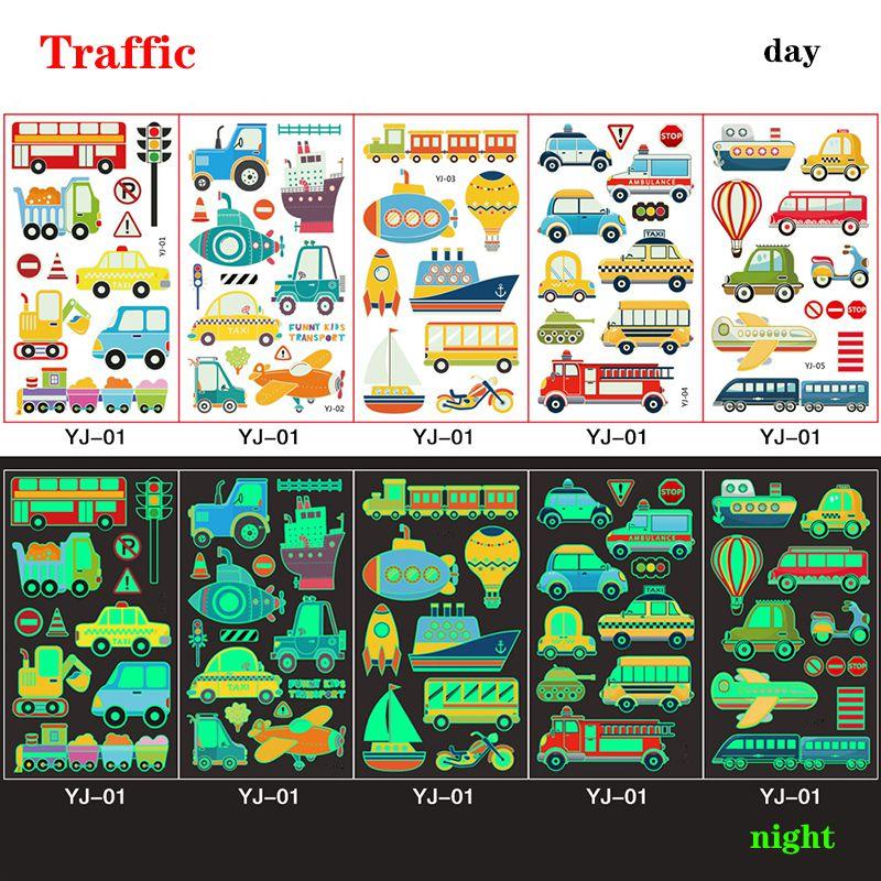 

Tattoo Glowinthedark Cartoon Stickers Waterproof Sweatproof Animal Stickers Transport