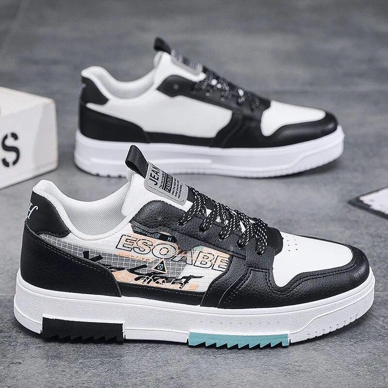 Casual Herrsneakers Streetmode Herrskateskor Utomhus Promenad Flats Skydd Snörning Skateskor