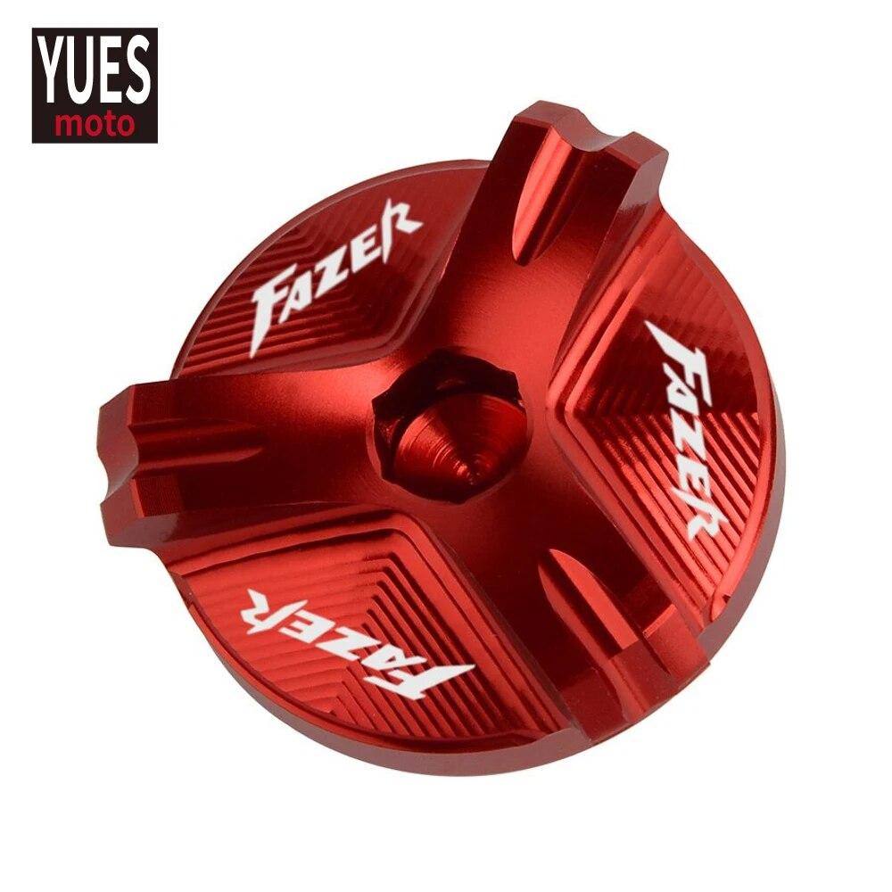Motorcycle Accessories Auminum oil Filler Engine Dain Plug Cover For Yamaha FZ6 2004-2012 FZ6R FAZER 2009-2017