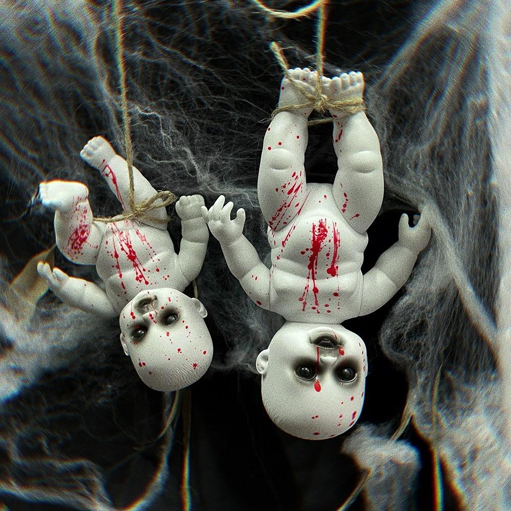 1pcs Horror Ghost Baby Hanging Doll Halloween Bar Ghost Courtyard Horror Doll Prop Ghost Festival Happy Halloween Decoration
