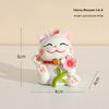 Lucky Cat Micro Landscape Decoration Resin Lucky Cat Figurine Statue Home Decor For Welcoming Fortune Good Luck