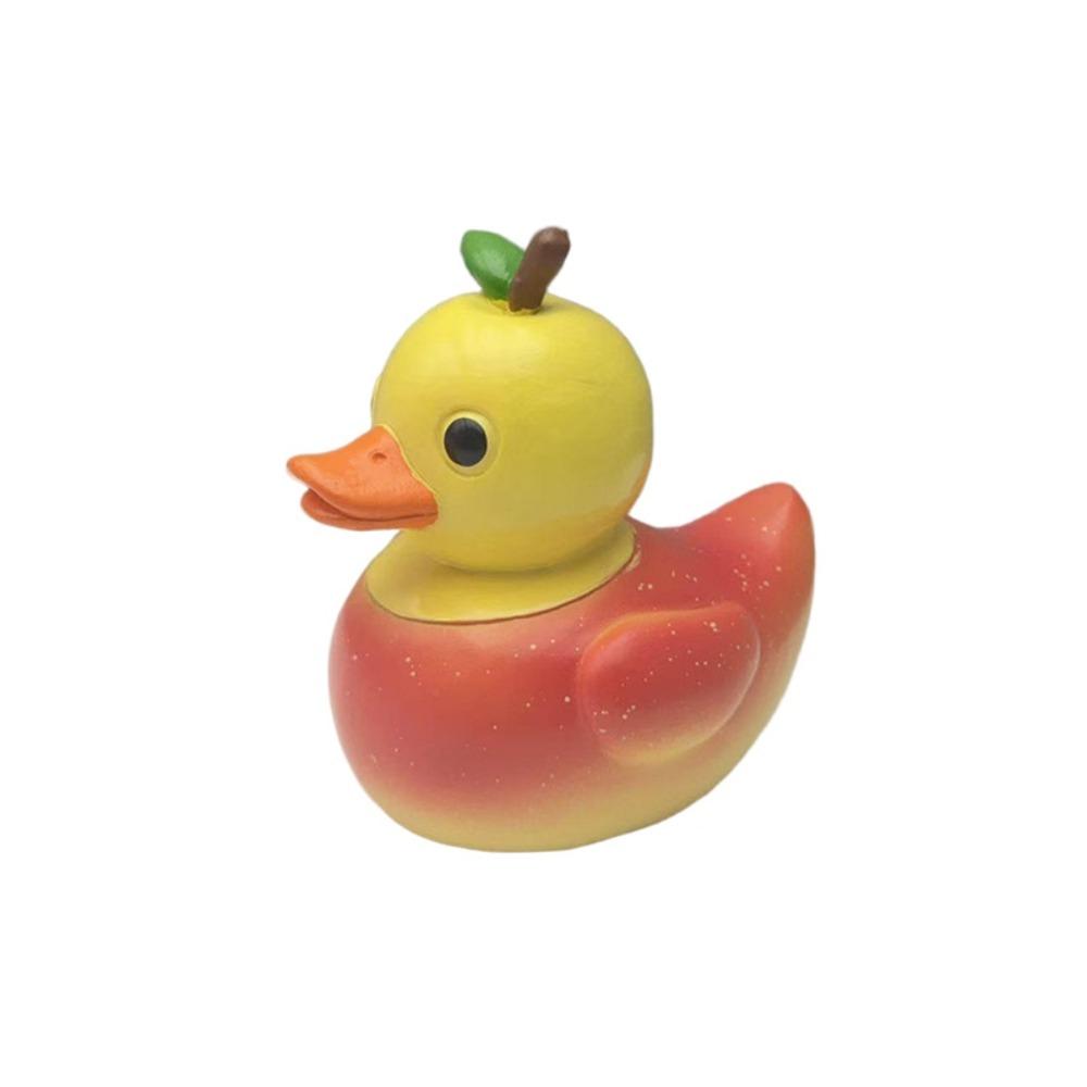 Resin Duck Figurine Cartoon Miniatures Ornament Desktop Decoration Fruit Duck Statue  Model Toy