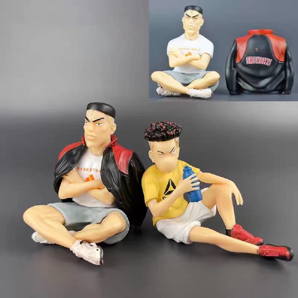 Slam Dunk Figures: Hanamichi Sakuragi, Ryota Miyagi, Hisashi Mitsui, and Kaede Rukawa. Model Toy Anime Figures, Approx. 7-8cm, Set of 5.