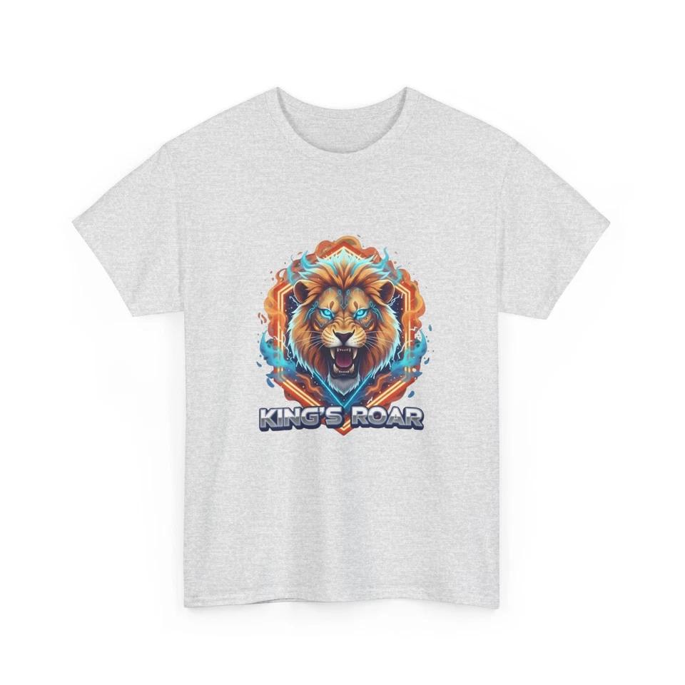 Kings Roar Lion T-Shirt | Lion Graphic Tee, Wild Animal, Jungle King, Cotton Tee L