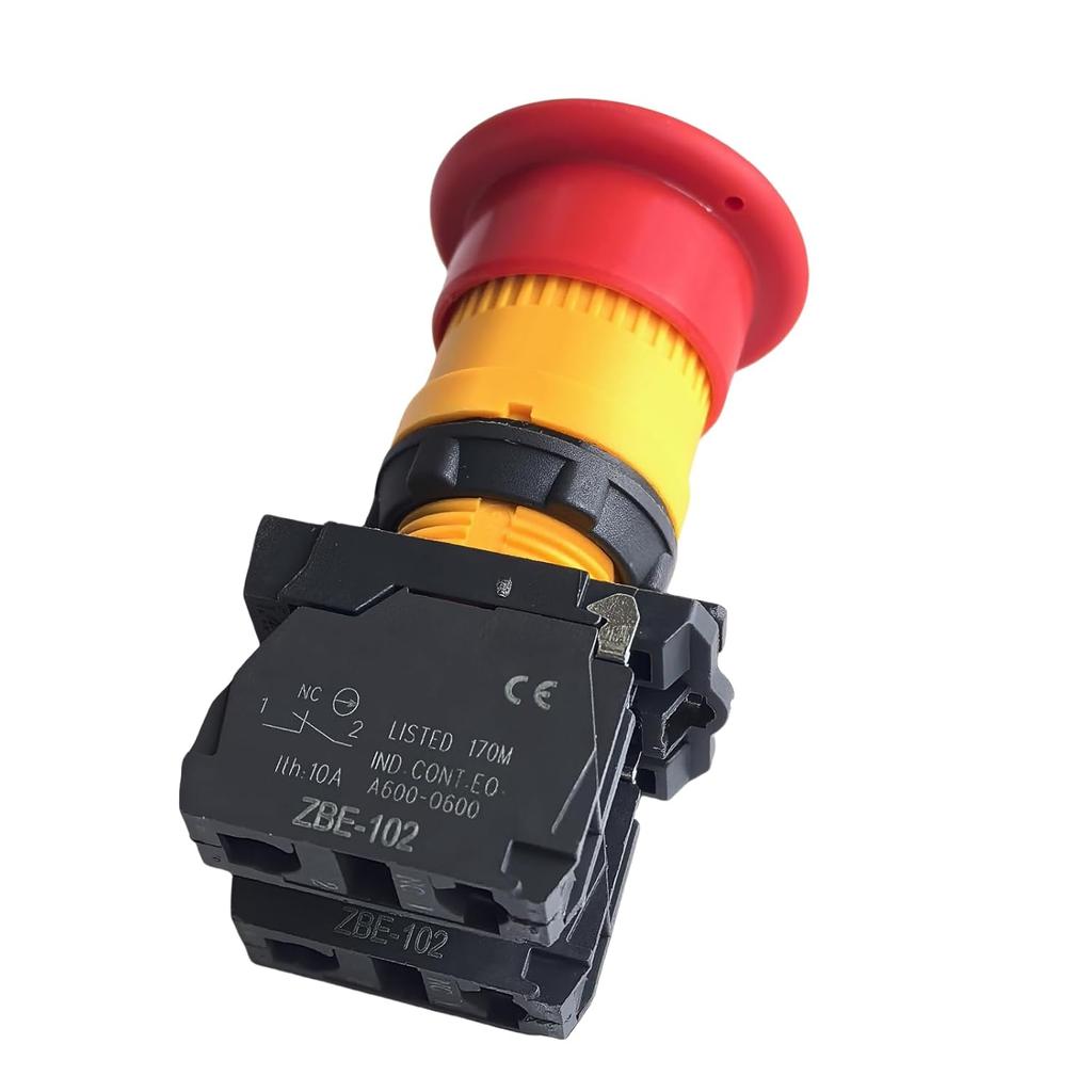 Emergency Stop Switch, 122514GT 122514 Push Button Switch Genie Lift Parts Compatible for Genie Boom Lift S-40 S-60 S-80 Z-20/8 Z-30/20 Z-45/22
