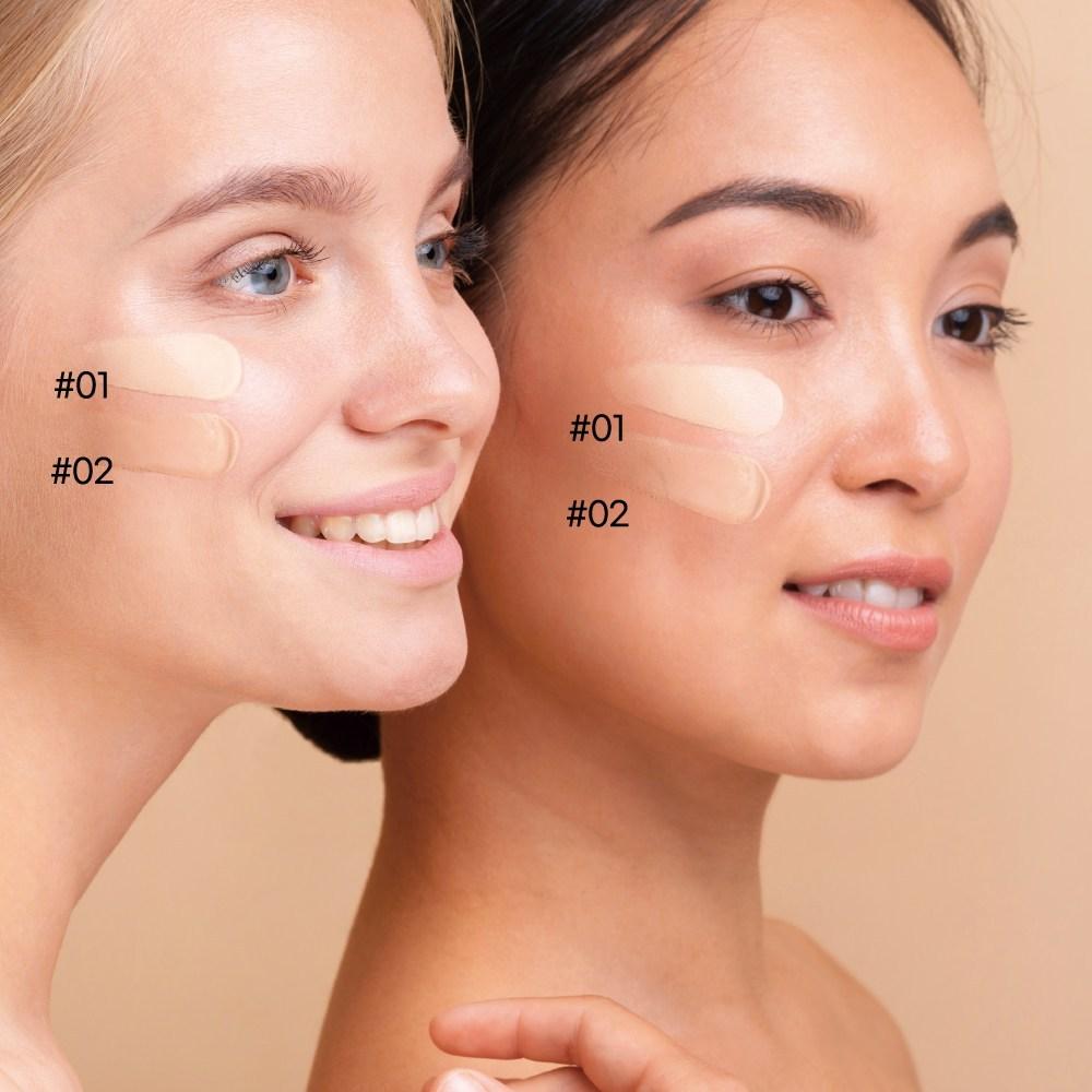 View Diani Solid Watery Glow Foundation Cover Cushion Pact Foundation Mesh Cushion with Good Coverage That Doesn’t Smudge 12g, No. 2, 1 Piece