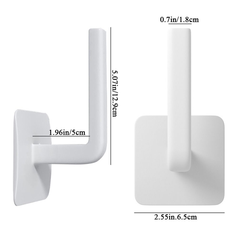 Punch Free Self-adhesive Storage Rack Wall Mounted Tissue Hanger Towel Holder Paper Roll Rack Hook