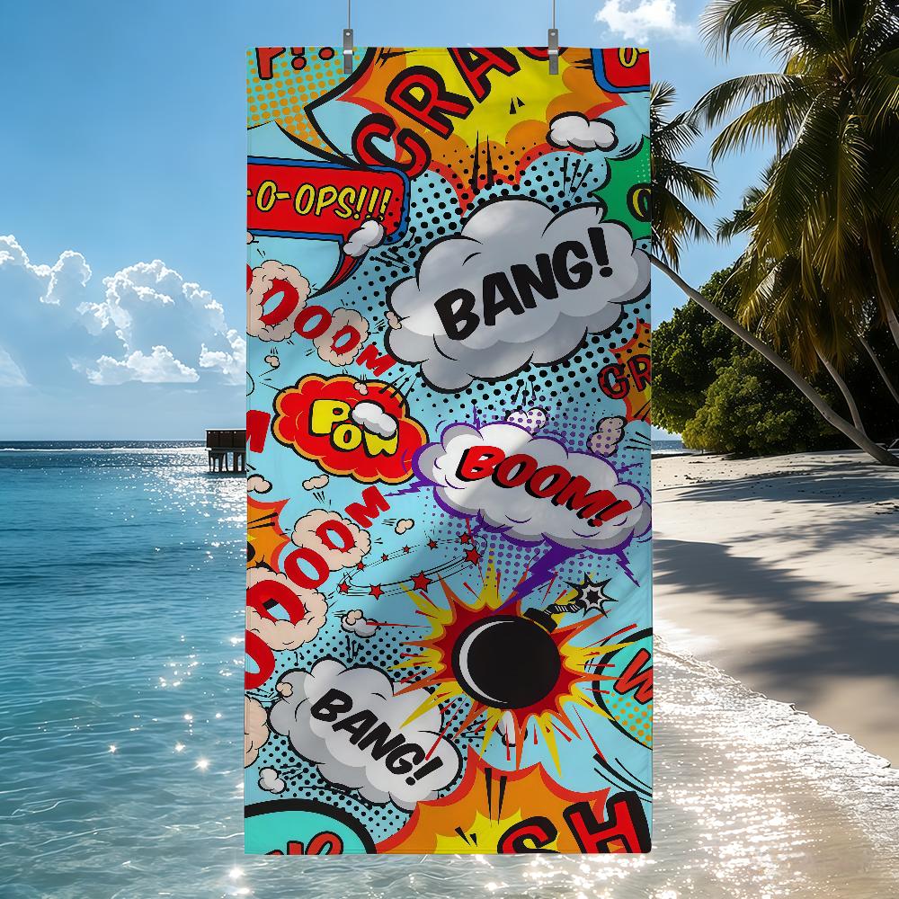 

Fashion P-POP C-Comic Portrait Towel Quick Drying Beach Towels Are Suitable For Swimming Pools Camping Yoga And The Gym W40*H60(CM)