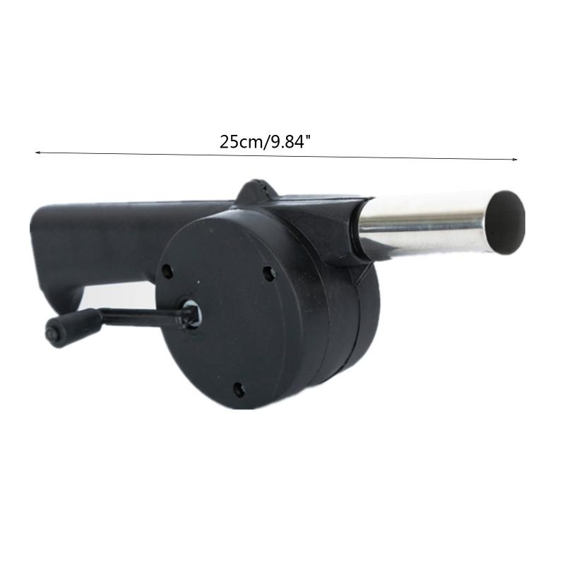 Portable Barbecue Blower Hand Crank BBQ Fan Small Manual Air Blower for Outdoor Barbecue, Camping and Hiking Picnic