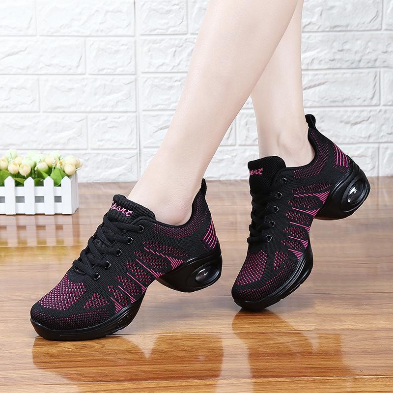 Atmungsaktive Mesh-Tanzschuhe für Damen im Sommer: Weiche Sohle für Modern und Square Dance