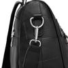 Women's PU Backpack with Patchwork Design Large Capacity Shoulder Bag for Daily Travel